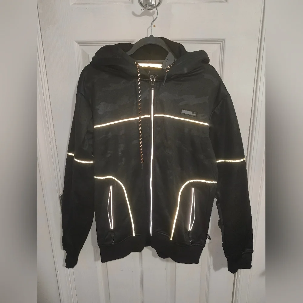 Black Reflective Men's Sweater